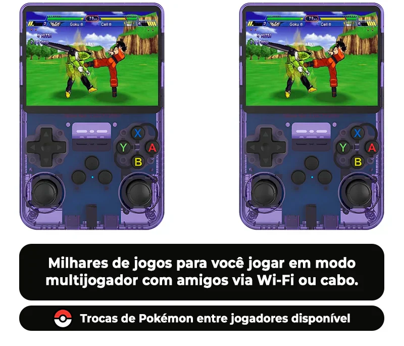 Portátil R36S™ Original - 21.500 Jogos de 20+ Consoles